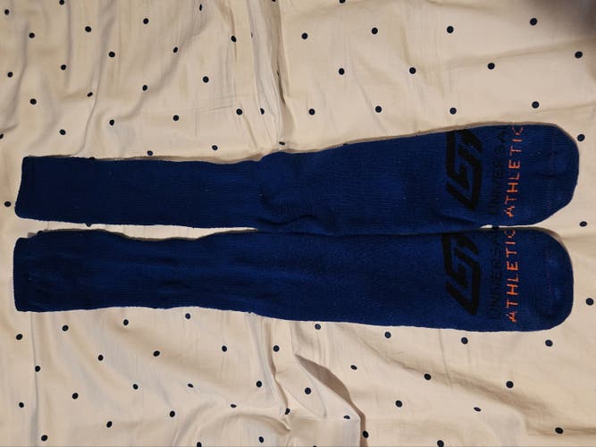 Blue Men's Large Football Game Socks (Used)