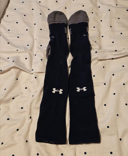Blue Men's Large Under Armour Football Game Socks (Used)