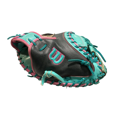 Used Wilson A2000 CATCHERS MITT BB/SB Catchers RH Throw Teal 33" 11834-S000047511