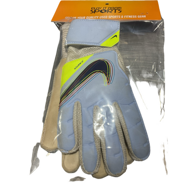 Used Nike JR MATCH Soccer Goalie Gloves Carolina Blue 6 11834-S000047482