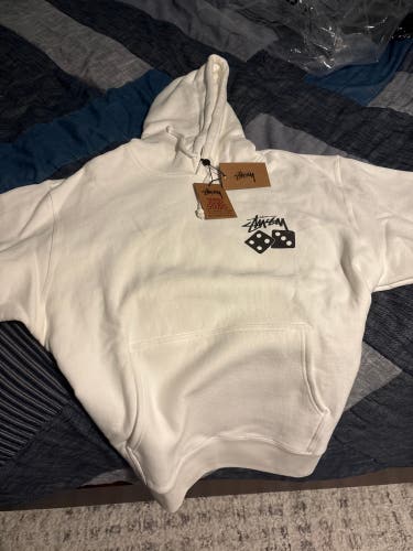 White Stussy Adult Unisex Large Sweatshirt (New)