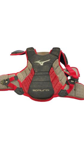 Used Mizuno SAMURAI Catchers Chest Protector Red Youth 11859-S000028863