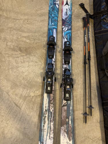 2024 Atomic Bent 85 160 cm All Mountain Skis With Bindings + poles + bag  (Used)