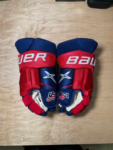 Team USA Pro Stock 14” Bauer Vapor 2X Pro Hockey Gloves