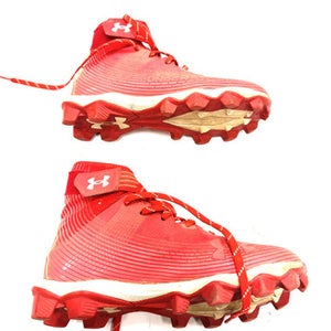 Used Under Armour Jr FB Cleats Red Junior 04.5 11860-S000305203