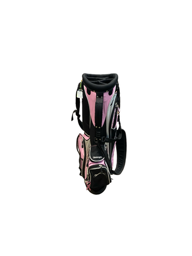Used Slazenger BLACK AND PINK BAG Womens Stand Bag Pink 11706-S000372647