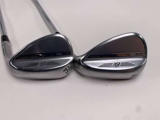 Titleist Vokey SM10 Tour Chrome Wedge Set 54* 8 | 58* 10 Wedge RH Midsize Grips