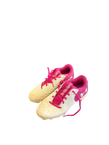 Used Under Armour SOFTBALL BB/SB Cleats White Junior 05 11682-S000128714