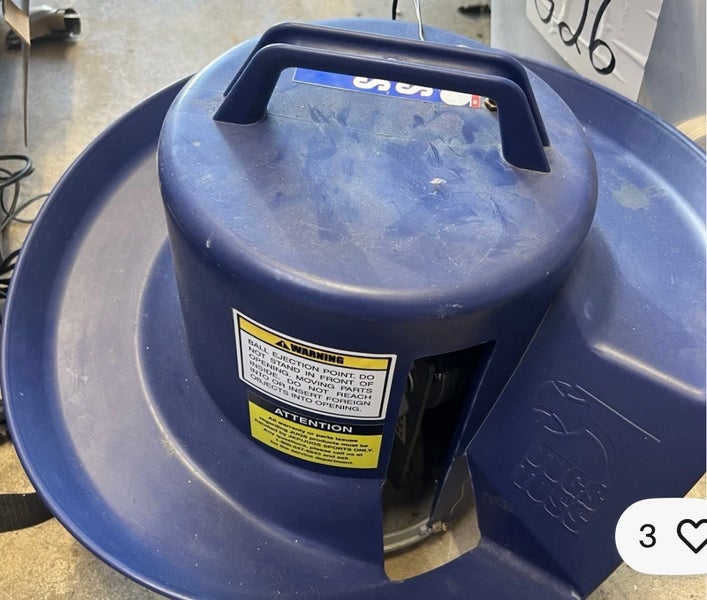 (Jugs Toss Portable Blue Baseball Pitching Machine with Power charger) & Instant Screen pitching Net