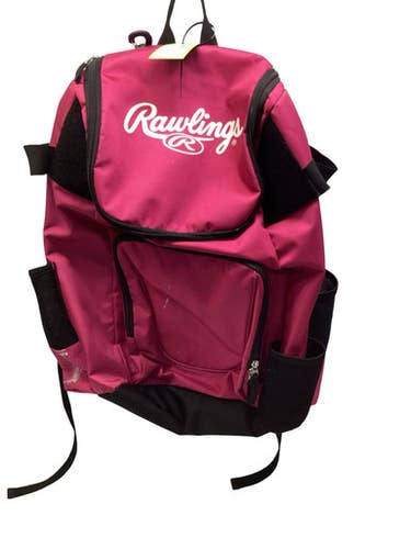 Used Rawlings 2 BAT BACK PACK BB/SB Player Backpack Pink 11347-S000264944
