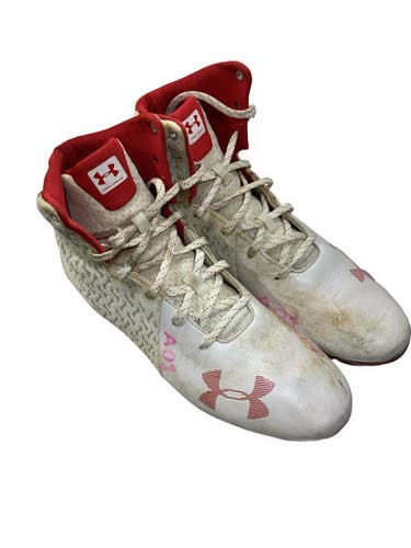 Used Under Armour Adult FB Cleats Red Senior 10 11347-S000264918