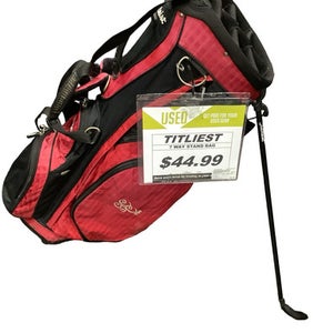 Used Titleist 7 WAY STAND BAG Mens Stand Bag Red 11347-S000265090