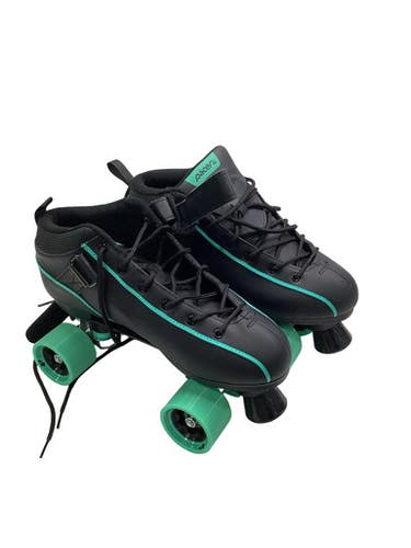 Used Pacer BLACK ROLLER SKATES Senior Roller Quad Skates Black Senior 10 11347-S000265087