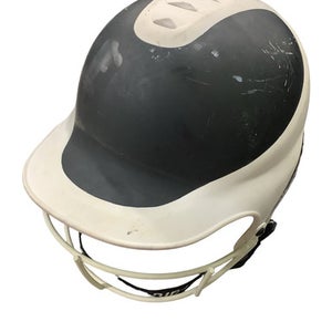 Used RIP-IT 2 TONE BLK/WHT HELMET W/ MASK Batting Helmet w/Mask Black M/L 11347-S000265058