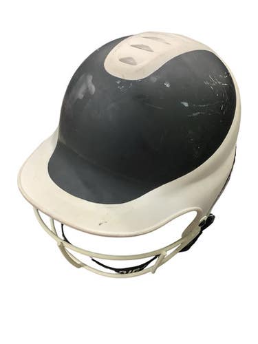 Used RIP-IT 2 TONE BLK/WHT HELMET W/ MASK Batting Helmet w/Mask Black M/L 11347-S000265058