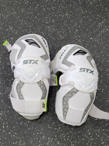 Used STX CELL VI Lacrosse Arm Pads/Guards White MD 11849-S000037426