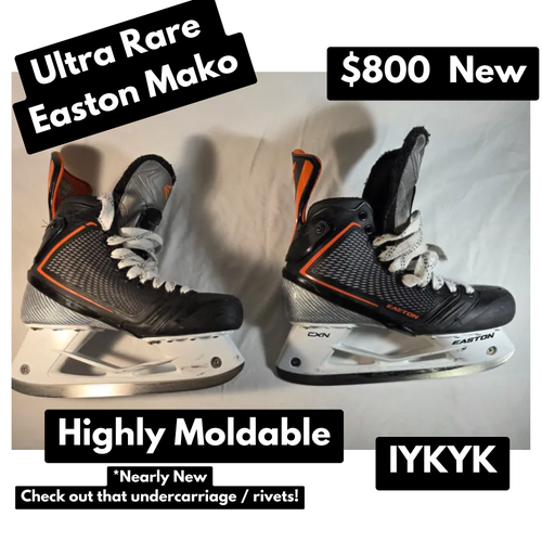 Easton Mako Hockey Skates : 7.5 D : Ultra Rare - Excellent "Like New" Shape