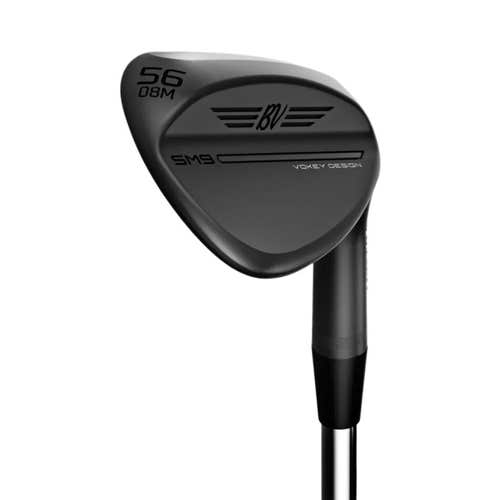 TITLEIST VOKEY SM9 JET BLACK LOB WEDGE 58°-08° (BOUNCE) M GRIND STEEL WEDGE FLEX STANDARD TITLEIST