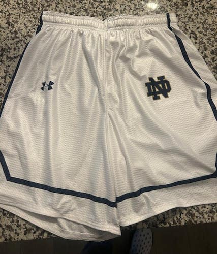 Under Armour Notre Dame mens lacrosse game shorts NEW L large mesh