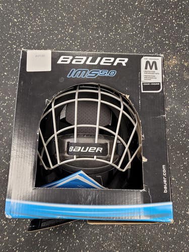 Used Bauer IMS 5.0 Helmet Cage Combo Black MD 11849-S000037160