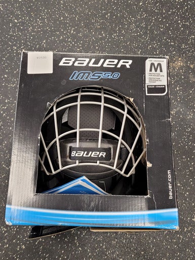 Used Bauer IMS 5.0 Helmet Cage Combo Black MD 11849-S000037160