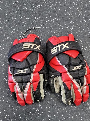 Used STX JOLT Lacrosse Gloves Mens Red MD 11849-S000037349