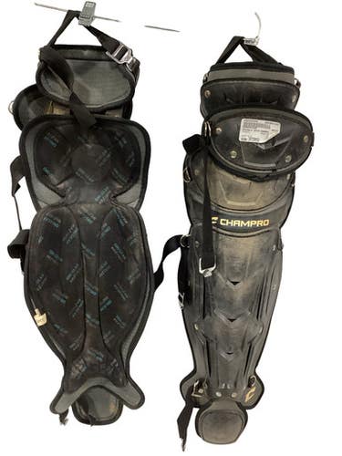 Used Champro SHIN GUARDS Catchers Leg Guards Grey Intermed 11347-S000252640