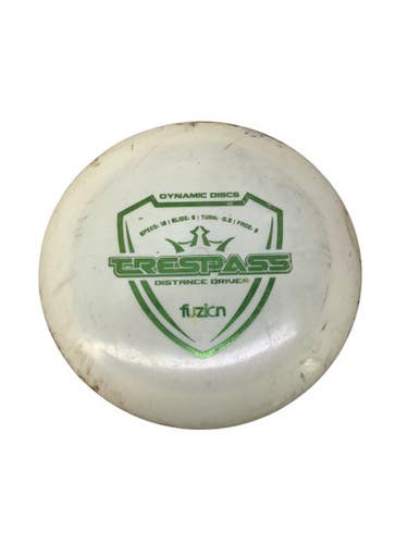 Used Dynamic Discs TRESPASS DISTANCE DRIVER FUZION Disc Golf Driver White 11347-S000254418