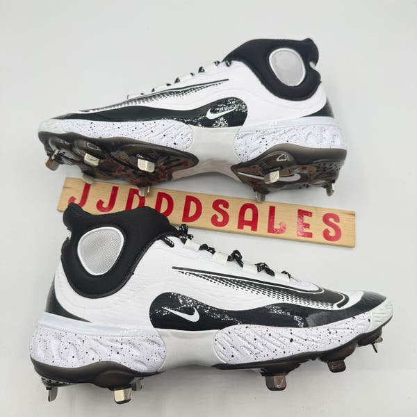 NEW Nike Alpha Huarache Elite 4 Mid Baseball Cleats FD2744-107 Size 9 White Nike Alpha Huarache Elite 4 Mid Men`s Size 10 Baseball  main image 3