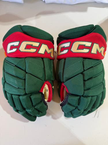 CCM JetSpeed FT1 Pro Stock Hockey Gloves 13” Green WILD 5302
