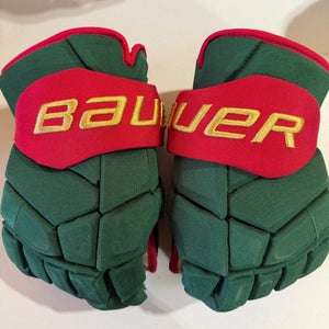 Bauer Mach Pro Stock Hockey Gloves 15” Green WILD 5313