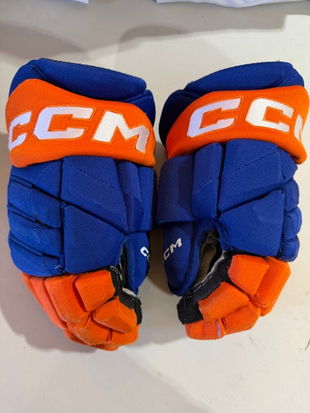 CCM JetSpeed FT1 Hockey Gloves Oilers Pro Stock 13” (Used) 5358