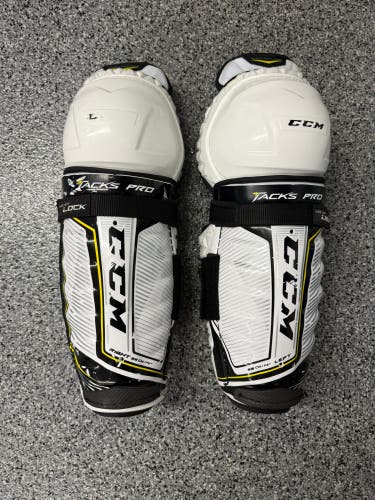 Senior CCM Tacks Pro 14" Shin Pads (Used)