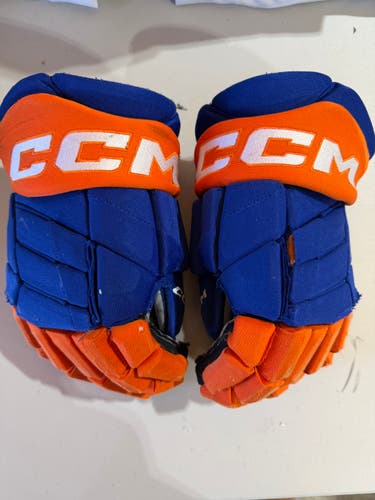 CCM JetSpeed FT1 Hockey Gloves Oilers Pro Stock 14” (Used) 5462