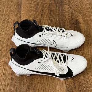 Nike Vapor Edge Pro 360 2 White Black Football Cleats Men's FN7759-100 Sz 11.5