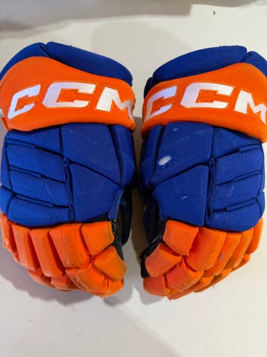 CCM JetSpeed FT1 Hockey Gloves Oilers Pro Stock 13” (Used) 5473