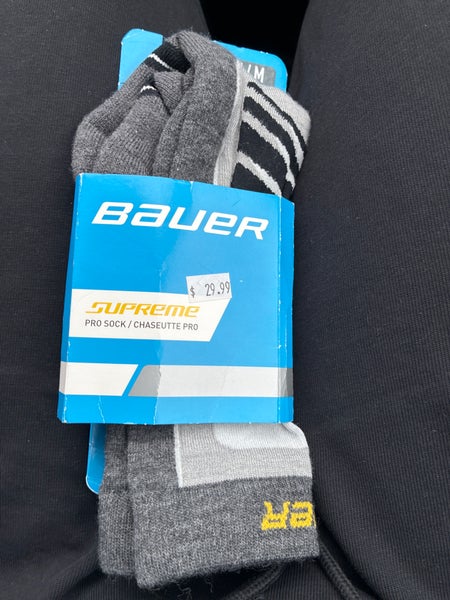 Gray Senior Medium Bauer Socks (New)