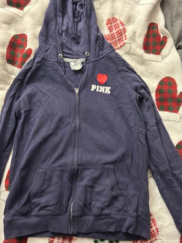 Blue PINK New England Patriots Women's Large Sweatshirt (Used)