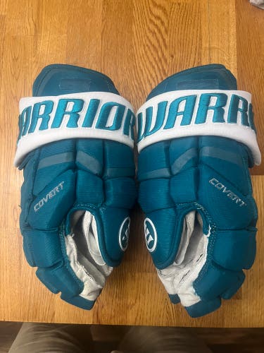 Pro Stock San Jose Sharks Warrior QRE Pro Gloves 14” NHL