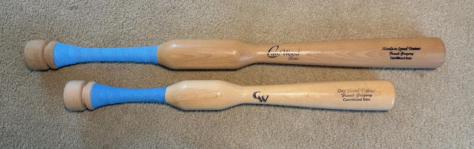 2 (New) CamWood Training Bats Bundle. Includes A32 32”” Hands & Speed and One Hand A1H 26.5'' Bats