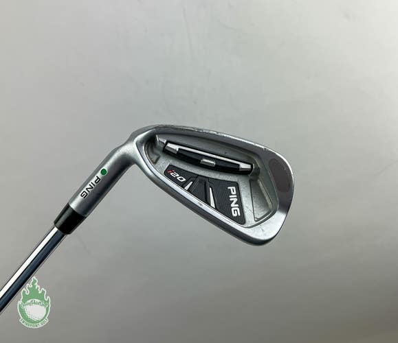 Used Left Handed Ping Green Dot i20 7 Iron Stiff Flex Steel Golf Club