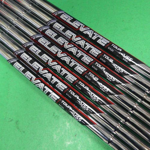 NEW True Temper Elevate Tour VSS Pro .355 Regular Steel Iron Shafts SET OF 7