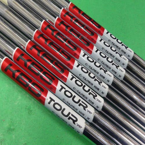 KBS Tour C-Taper 105 .370 Extra Stiff Pulled Steel Iron Shafts SET OF 8