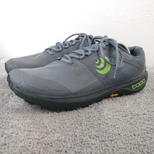Topo Athletic Terraventure 4 Mens Size 9.5 Trail Running Shoes Gray Vibram