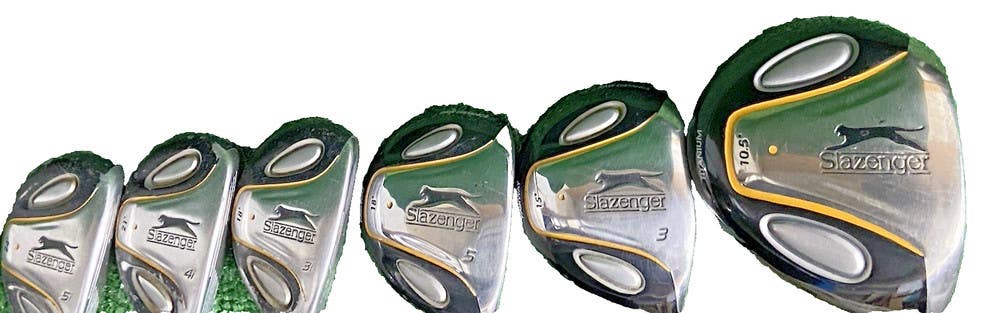 Slazenger Raw Wood Set 10.5 1w,3w,5w,3h,4h,5h RH Regular Graphite New Mid Grips