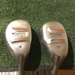 Warrior Custom Golf Hybrids Set 18* HY & 21* HY Tour XP-F Model PC-2A Graphite