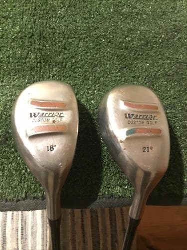 Warrior Custom Golf Hybrids Set 18* HY & 21* HY Tour XP-F Model PC-2A Graphite