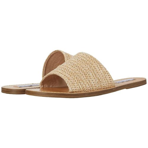 Steve Madden Grace Sandals Women's US 9.5 Natural Raffia Open Toe Slide RHS7670