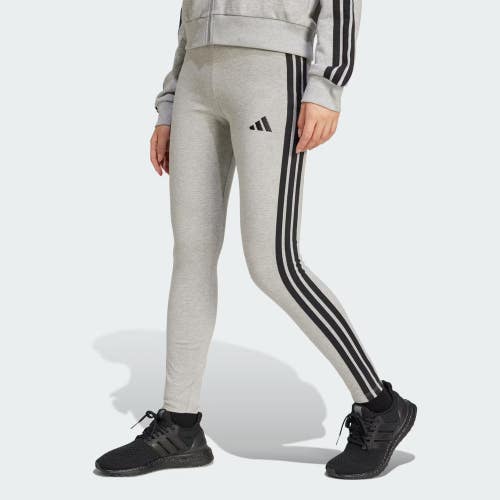 Adidas Essentials Leggings Women S Gray Tight Fit High Rise Elastic Waist KFC537