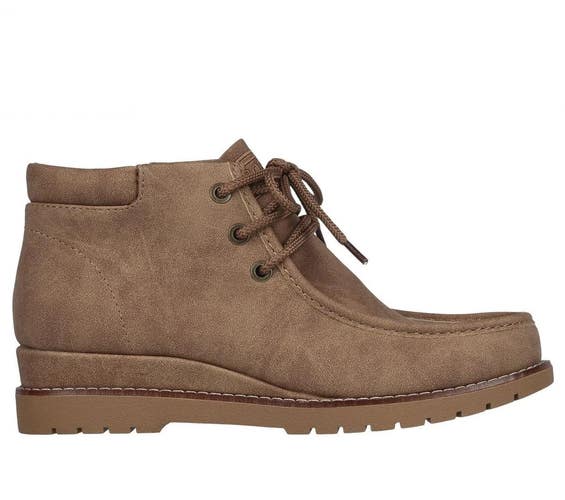 BOBS By Skechers Chill Wedge Elevated Bliss Womens 11 Brown Ankle Bootie RHS7688